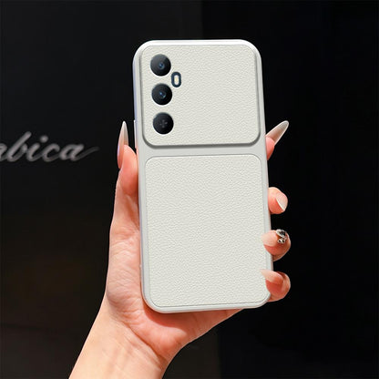For Realme C65 4G Lambskin Series Skin Feel Shockproof Phone Case(Silver)