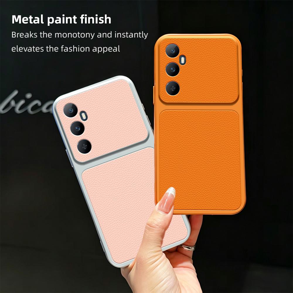For Realme C65 4G Lambskin Series Skin Feel Shockproof Phone Case(Pink)