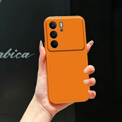 For Realme C75 5G Lambskin Series Skin Feel Shockproof Phone Case(Orange)