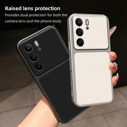 For Realme C75 5G Lambskin Series Skin Feel Shockproof Phone Case(Silver)