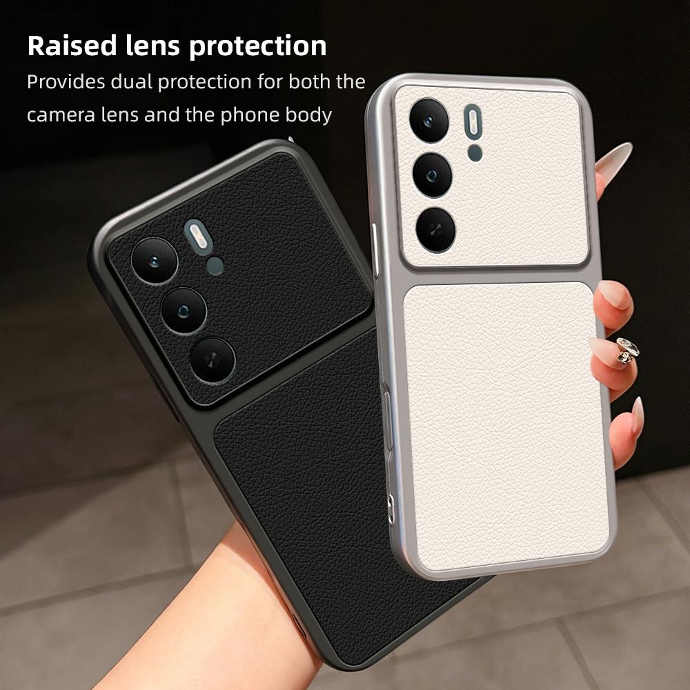 For Realme C75 5G Lambskin Series Skin Feel Shockproof Phone Case(Black)