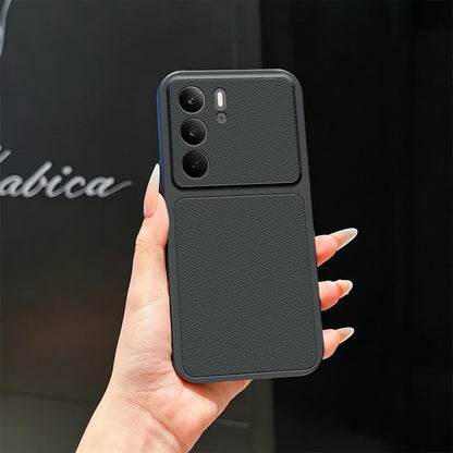 For Realme C75 4G Lambskin Series Skin Feel Shockproof Phone Case(Black)