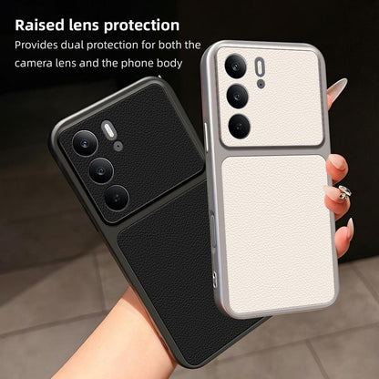 For Realme C75 4G Lambskin Series Skin Feel Shockproof Phone Case(Black)