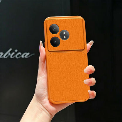 For Realme GT Neo6 SE Lambskin Series Skin Feel Shockproof Phone Case(Orange)