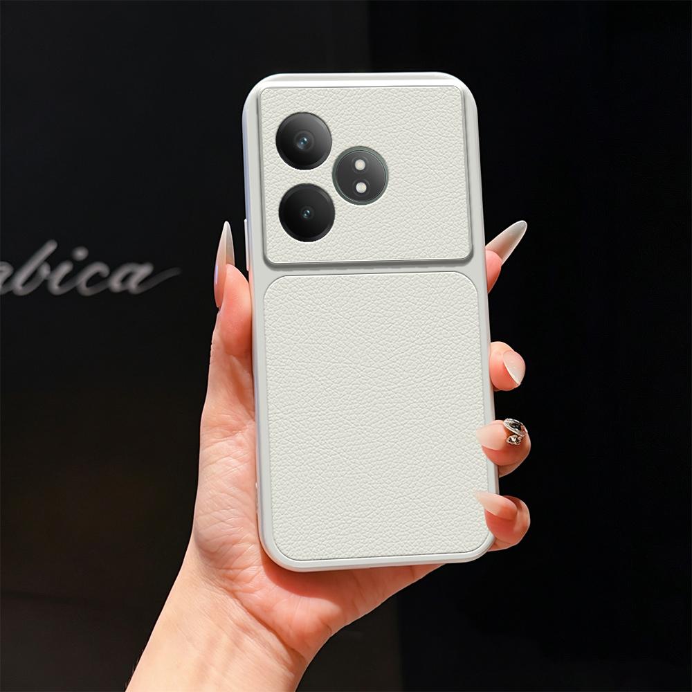 For Realme GT Neo6 SE Lambskin Series Skin Feel Shockproof Phone Case(Silver)