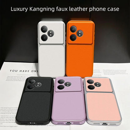 For Realme GT Neo6 SE Lambskin Series Skin Feel Shockproof Phone Case(Pink)