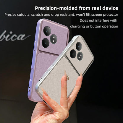 For Realme GT Neo6 SE Lambskin Series Skin Feel Shockproof Phone Case(Pink)