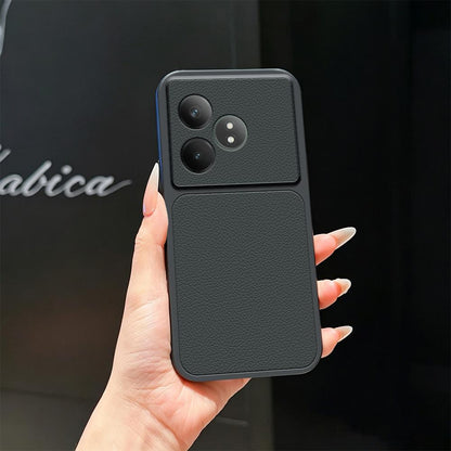 For Realme GT Neo6 SE Lambskin Series Skin Feel Shockproof Phone Case(Black)