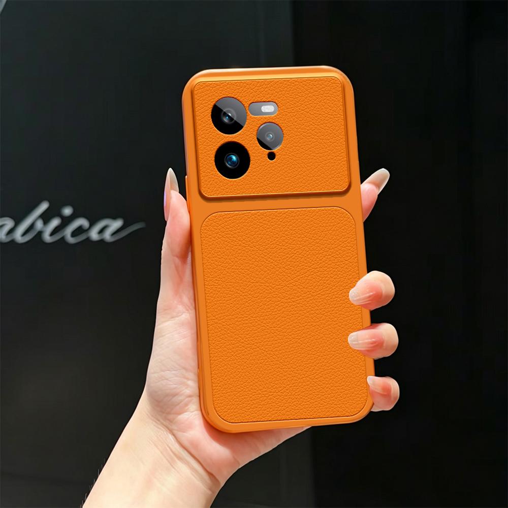 For Realme GT7 Pro Lambskin Series Skin Feel Shockproof Phone Case(Orange)