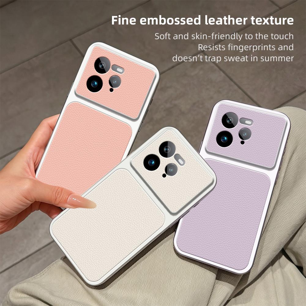 For Realme GT7 Pro Lambskin Series Skin Feel Shockproof Phone Case(Black)