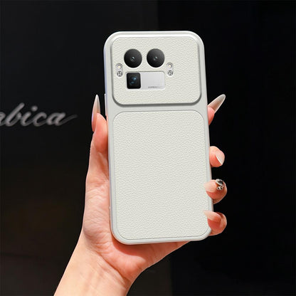 For Realme GT 8 Pro Global Lambskin Series Skin Feel Shockproof Phone Case(Silver)