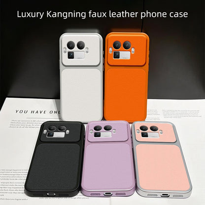 For Realme GT 8 Pro Global Lambskin Series Skin Feel Shockproof Phone Case(Pink)