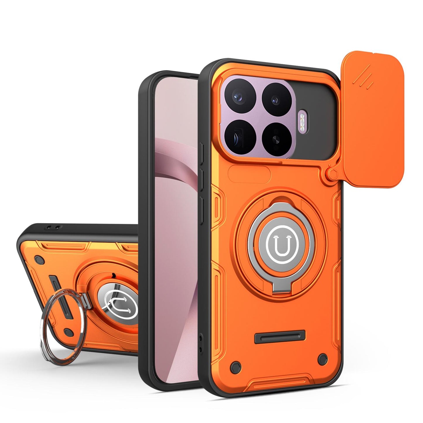 For Xiaomi 17T 5G Sliding Camshield Holder Magnetic Phone Case(Orange)