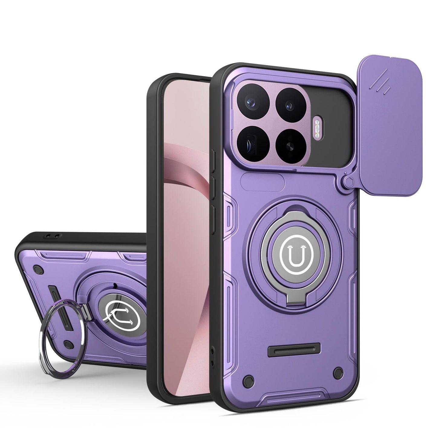 For Xiaomi 17T 5G Sliding Camshield Holder Magnetic Phone Case(Purple)