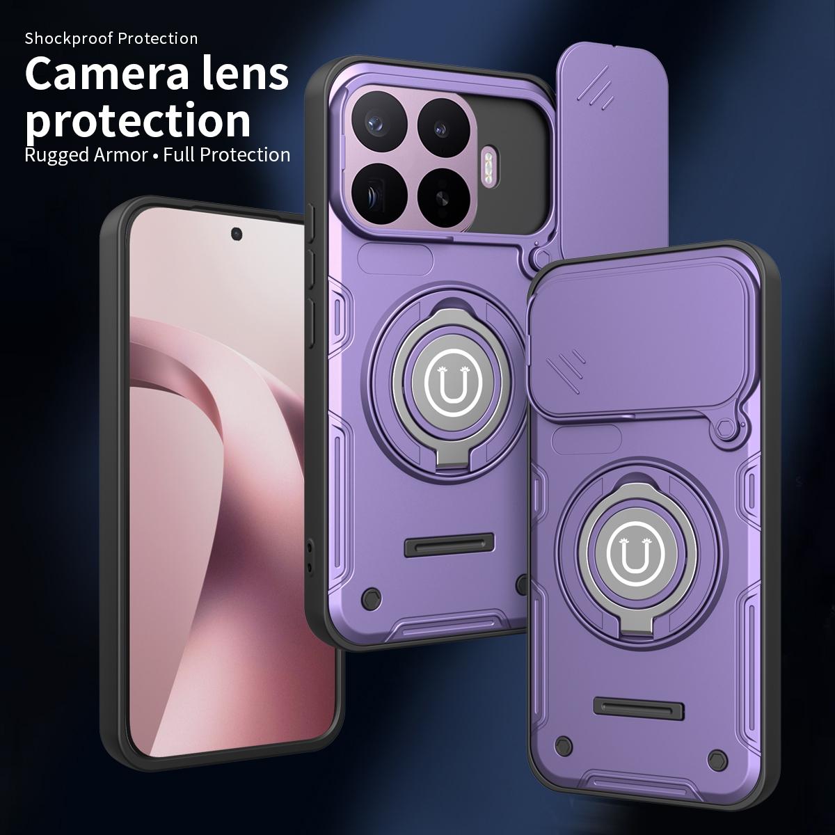 For Xiaomi 17T Pro 5G Sliding Camshield Holder Magnetic Phone Case(Orange)
