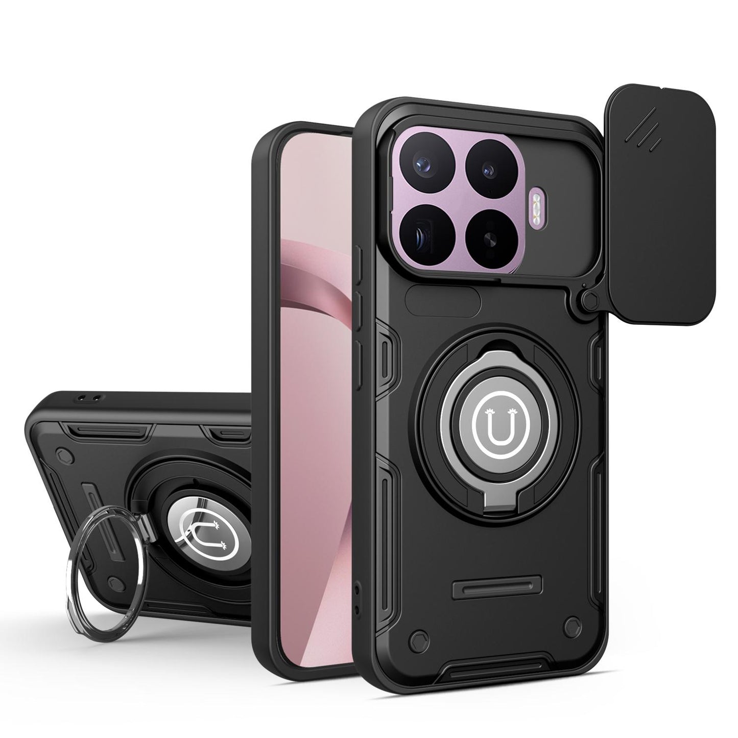 For Xiaomi 17T Pro 5G Sliding Camshield Holder Magnetic Phone Case(Black)