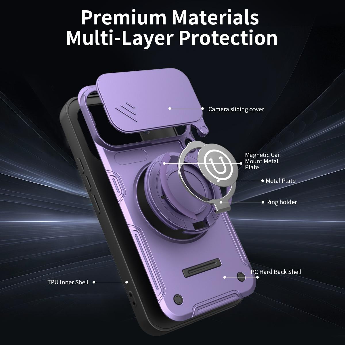 For Xiaomi 17T Pro 5G Sliding Camshield Holder Magnetic Phone Case(Black)