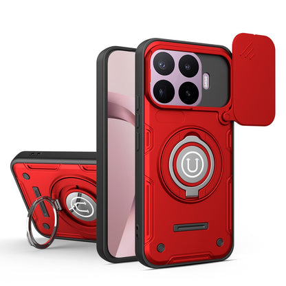 For Xiaomi 17T Pro 5G Sliding Camshield Holder Magnetic Phone Case(Red)