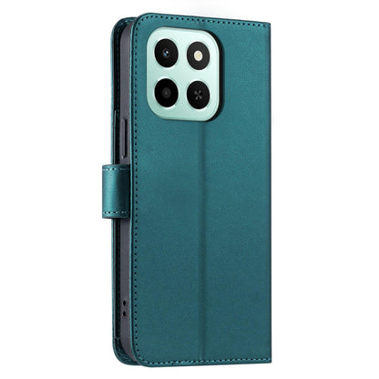 For Honor X6c / X6b 4G / X6a Ring Buckle Rhombic Leather Phone Case(Green)