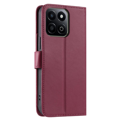 For Honor X7c 4G / 200 Smart / Play9T 5G Ring Buckle Rhombic Leather Phone Case(Red)