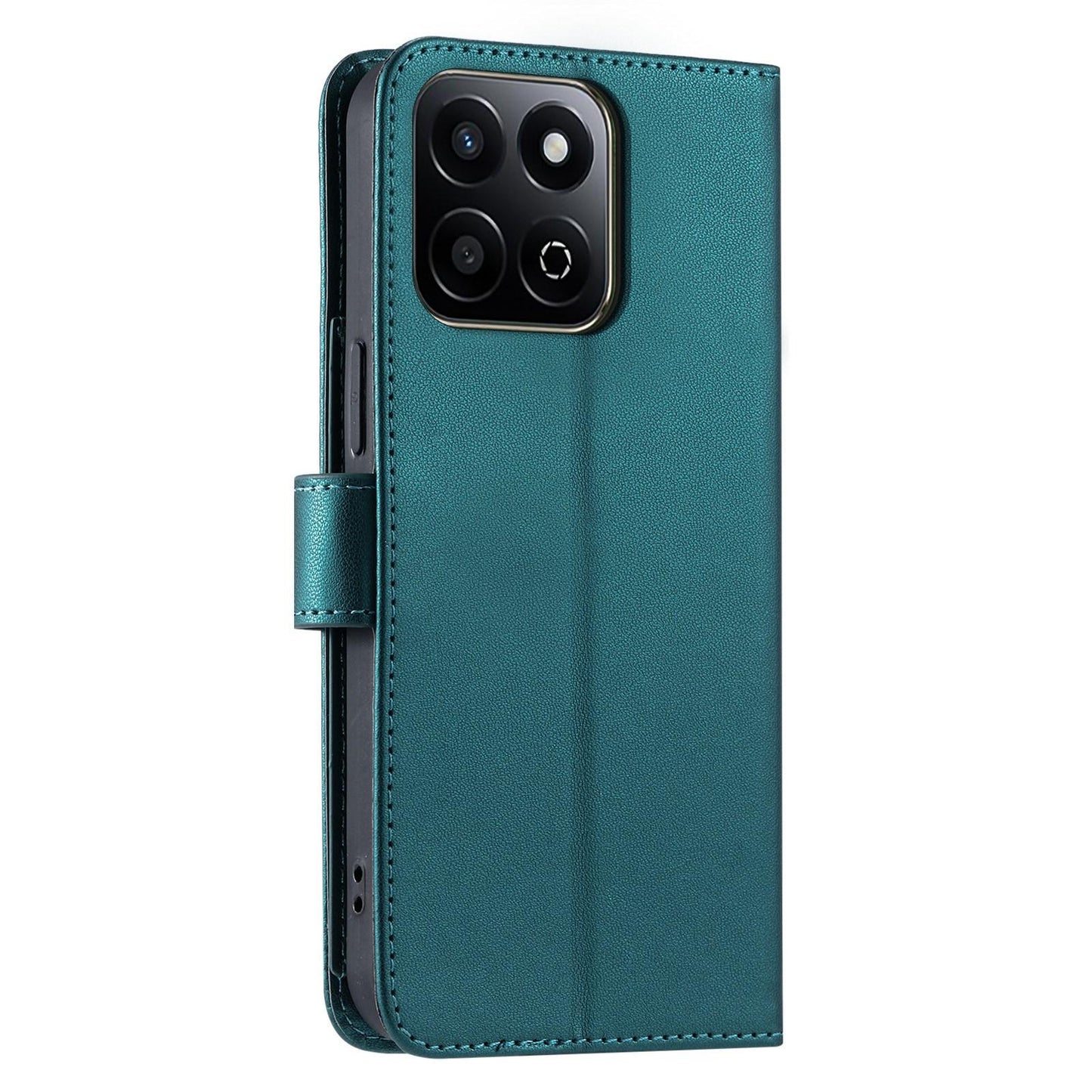 For Honor X7c 4G / 200 Smart / Play9T 5G Ring Buckle Rhombic Leather Phone Case(Green)