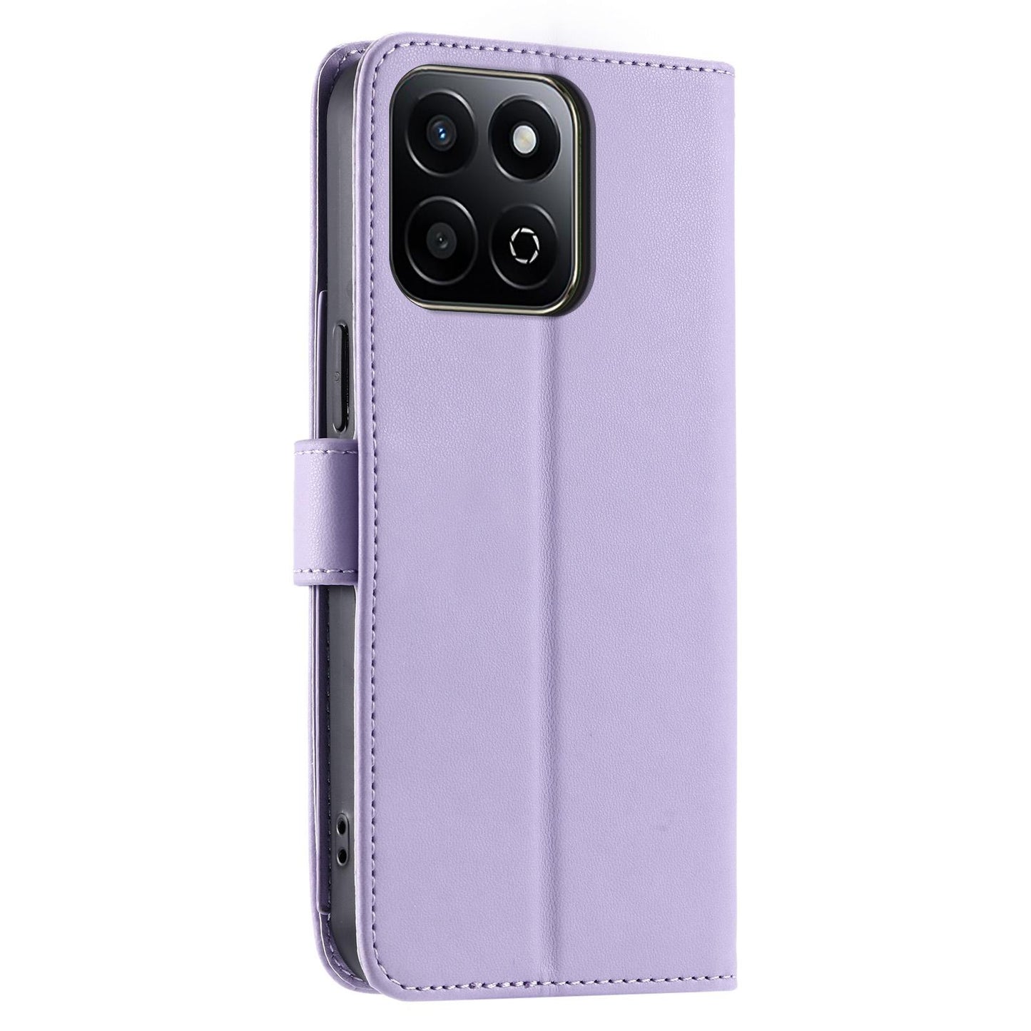 For Honor X7c 4G / 200 Smart / Play9T 5G Ring Buckle Rhombic Leather Phone Case(Purple)