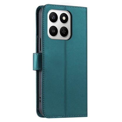 For Honor 400 Smart / X7d 5G Ring Buckle Rhombic Leather Phone Case(Green)