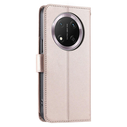 For Honor X9c / Magic7 Lite Ring Buckle Rhombic Leather Phone Case(Rose Gold)
