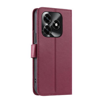 For Honor X5c 4G / X5c Plus / Play 10A Ring Buckle Rhombic Leather Phone Case(Red)