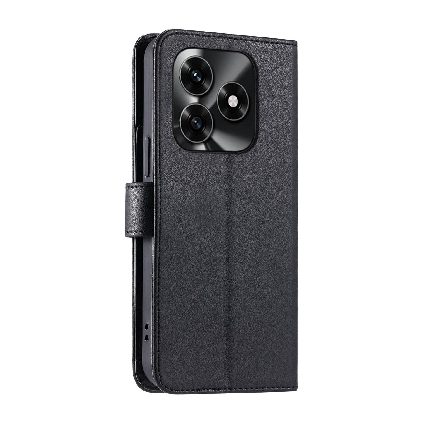 For Honor X5c 4G / X5c Plus / Play 10A Ring Buckle Rhombic Leather Phone Case(Black)