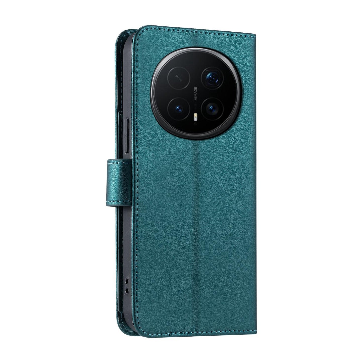 For Honor Magic8 Ring Buckle Rhombic Leather Phone Case(Green)