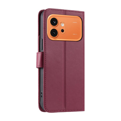 For Honor 600 / 600 Pro Global Ring Buckle Rhombic Leather Phone Case(Red)