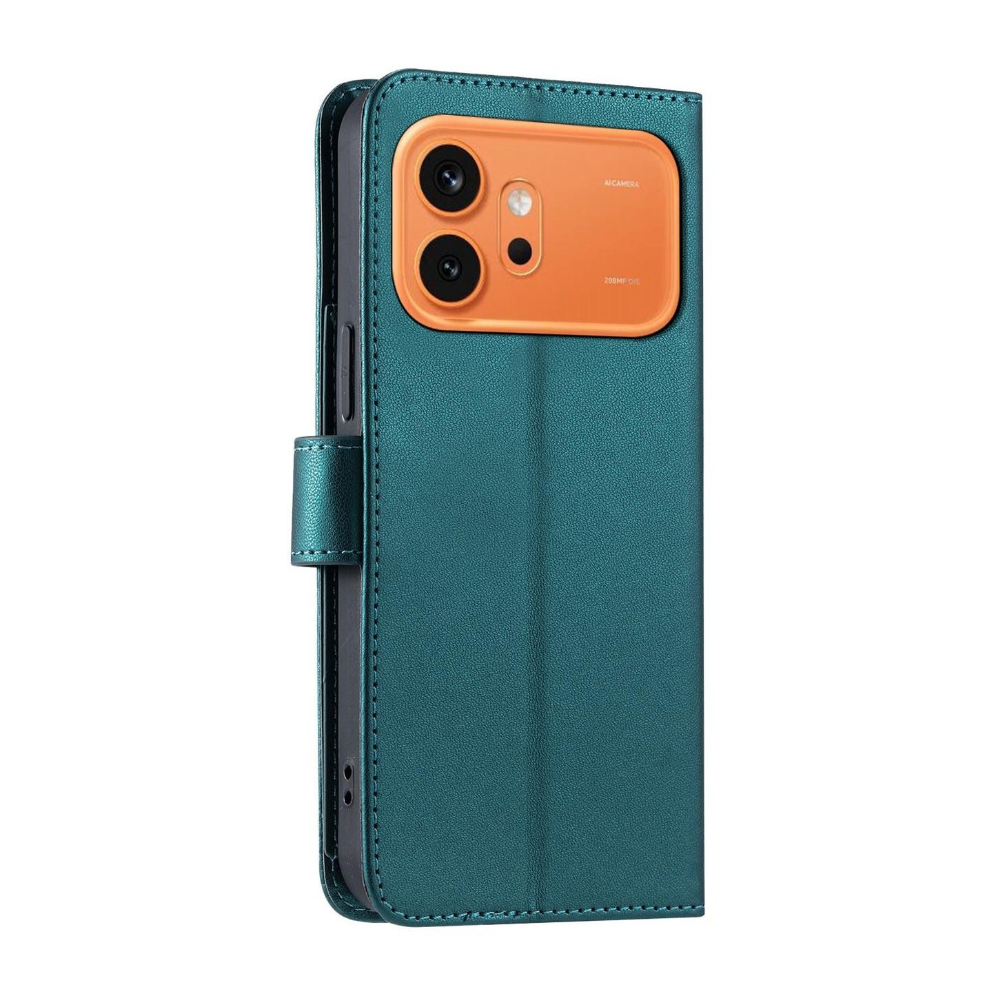 For Honor 600 / 600 Pro Global Ring Buckle Rhombic Leather Phone Case(Green)