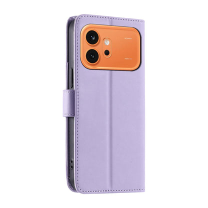 For Honor 600 / 600 Pro Global Ring Buckle Rhombic Leather Phone Case(Purple)