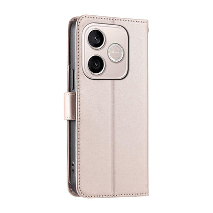 For Honor 600 Lite Global / 500 Smart 5G Ring Buckle Rhombic Leather Phone Case(Rose Gold)