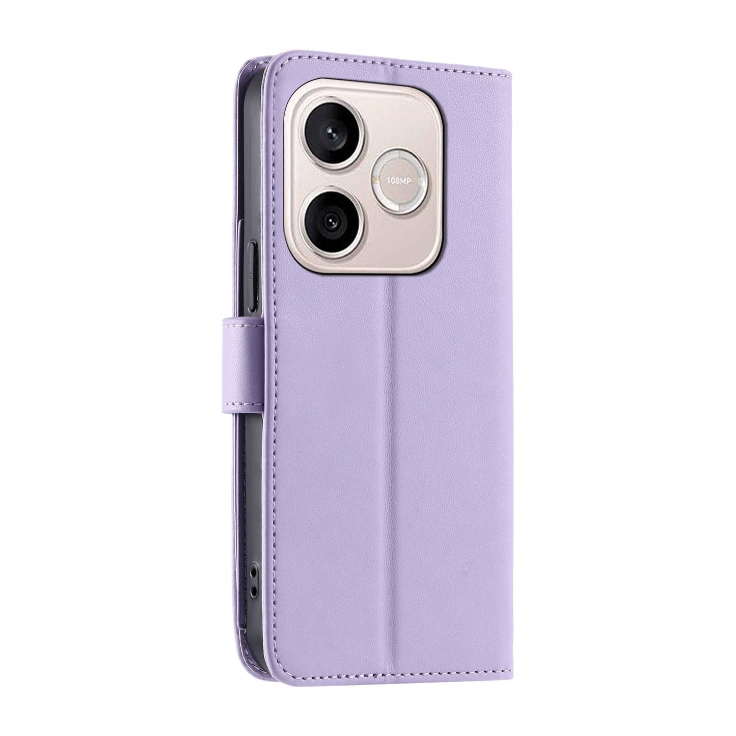For Honor 600 Lite Global / 500 Smart 5G Ring Buckle Rhombic Leather Phone Case(Purple)
