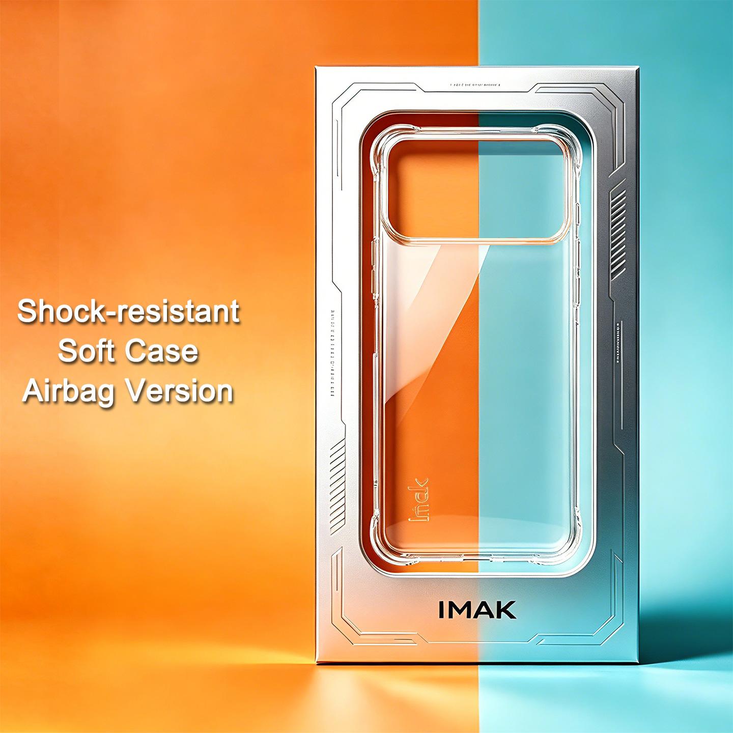 For iPhone 18 Pro imak Shockproof Airbag TPU Phone Case(Transparent)