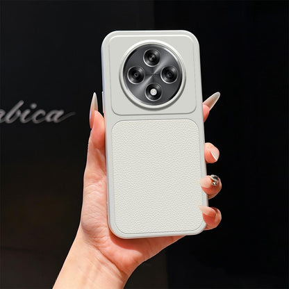 For OPPO A3 5G Global Lambskin Series Skin Feel Shockproof Phone Case(Silver)