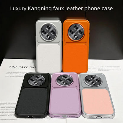 For OPPO A3 5G Global Lambskin Series Skin Feel Shockproof Phone Case(Silver)