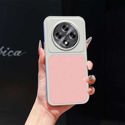 For OPPO A3 5G Global Lambskin Series Skin Feel Shockproof Phone Case(Pink)