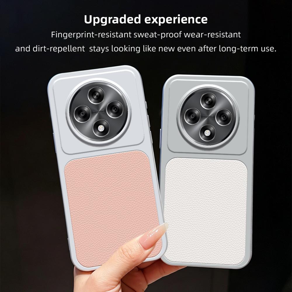 For OPPO A3 5G Global Lambskin Series Skin Feel Shockproof Phone Case(Pink)