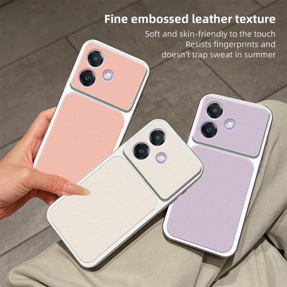 For OPPO A3x 5G / 4G Global Lambskin Series Skin Feel Shockproof Phone Case(Silver)