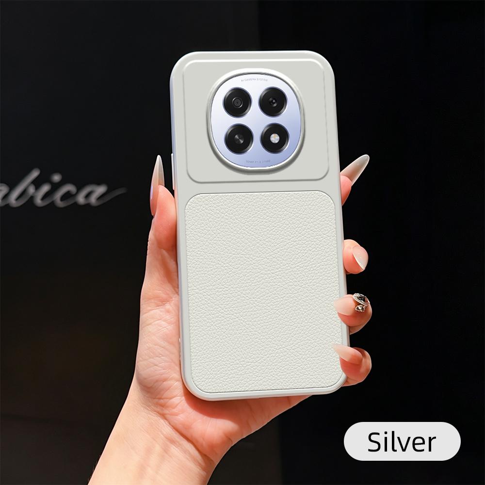 For OPPO A5 5G Global Lambskin Series Skin Feel Shockproof Phone Case(Silver)