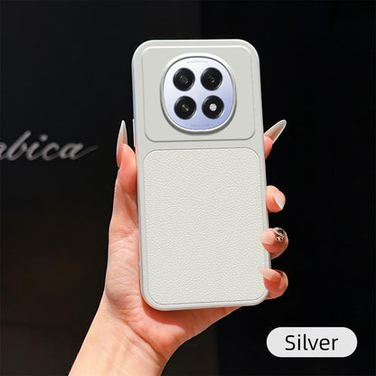 For OPPO A5 5G Global Lambskin Series Skin Feel Shockproof Phone Case(Silver)