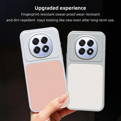 For OPPO A5 5G Global Lambskin Series Skin Feel Shockproof Phone Case(Silver)