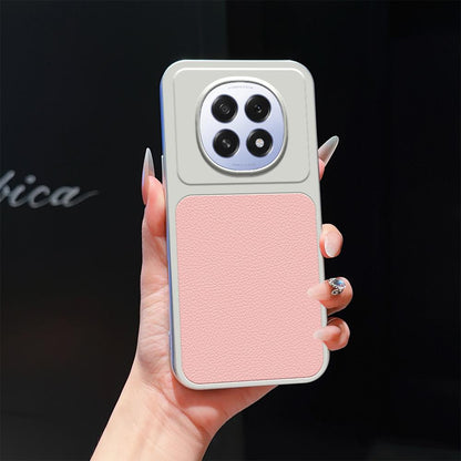 For OPPO A5 5G Global Lambskin Series Skin Feel Shockproof Phone Case(Pink)