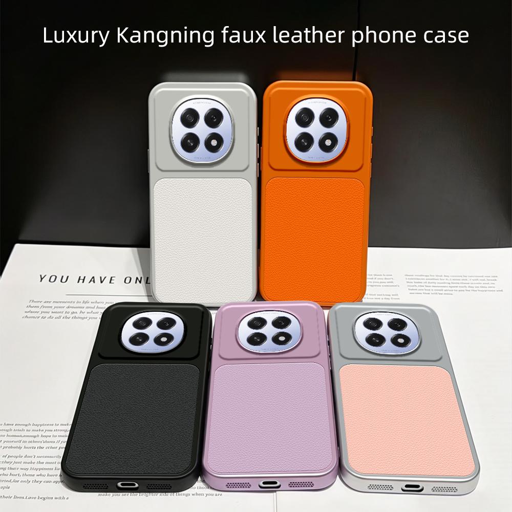 For OPPO A5 5G Global Lambskin Series Skin Feel Shockproof Phone Case(Pink)