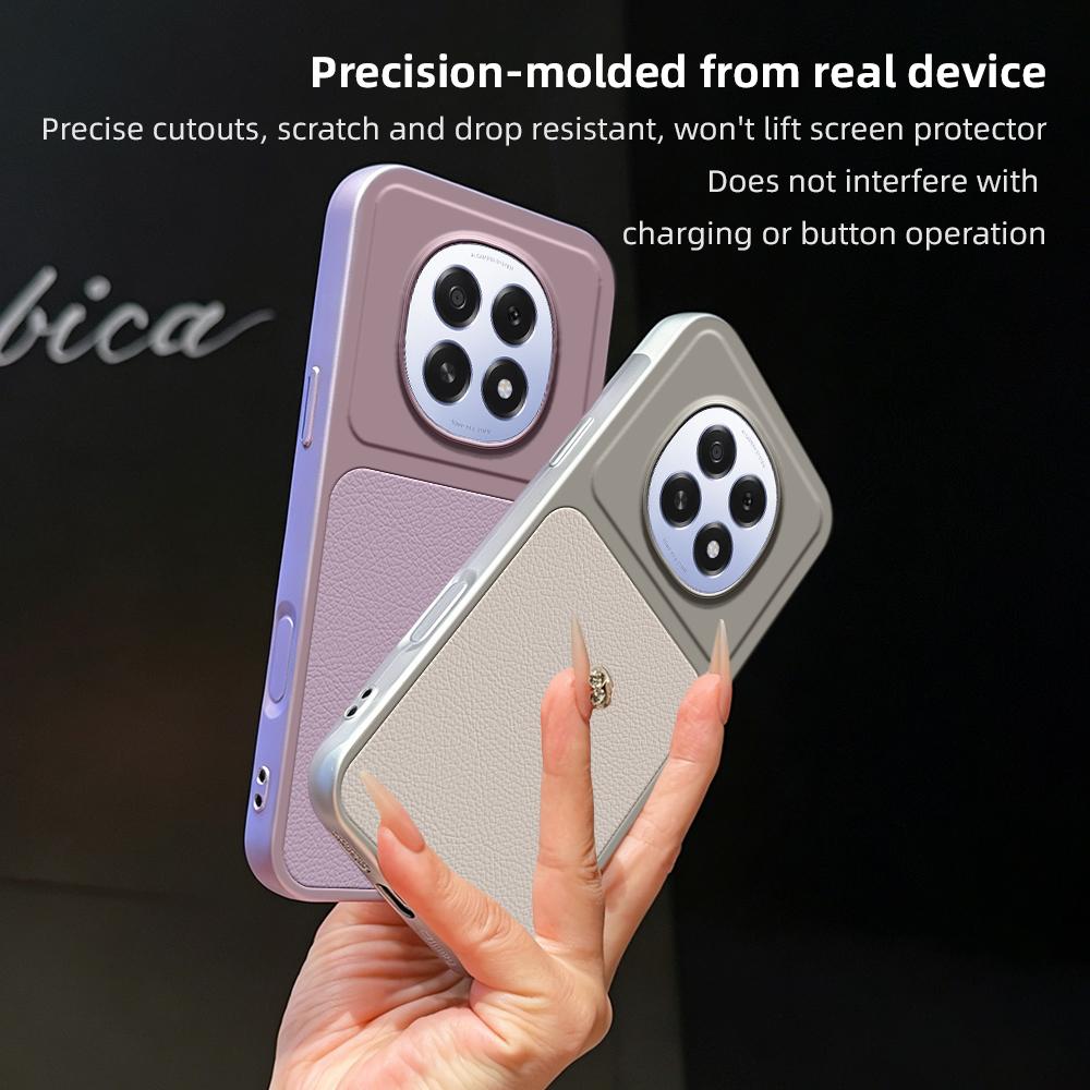 For OPPO A5 5G Global Lambskin Series Skin Feel Shockproof Phone Case(Pink)