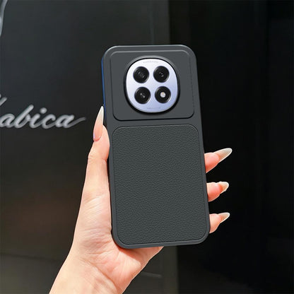For OPPO A5 5G Global Lambskin Series Skin Feel Shockproof Phone Case(Black)