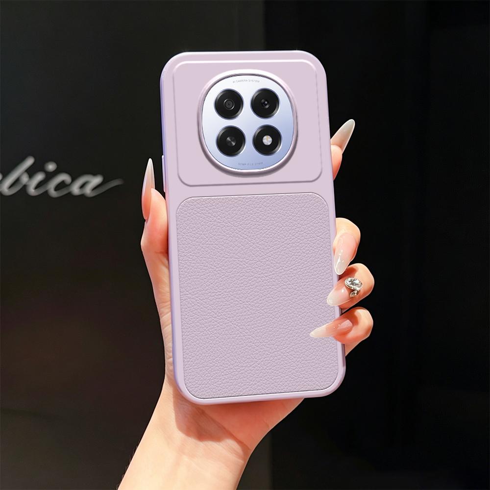 For OPPO A5 5G Global Lambskin Series Skin Feel Shockproof Phone Case(Purple)